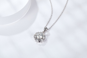 Pendentif de mode en Argent Sterling Catiers avec Moissanite VVS 3ct 2ct 1ct motif Flocon de neige - Product Image 5
