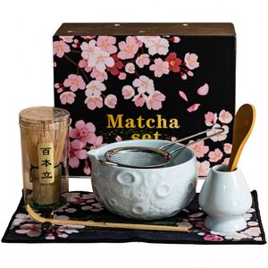 Japanese-Style Ceramic Bowl Spout <b>Matcha</b> <b>Set</b> 100-Pronged Whisk Gold-Plated Aze Kiln-Fired <b>Tea</b> Spoon - Product Image 5