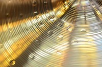 Golden 14-Inch Drum Cymbal Brass Alloy Crash Percussion Accessories Drum Kit Gong & Cymbals Set