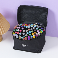 Ensemble de marqueurs d'art à double embout à base d'alcool en plastique Ikeyword 100 couleurs