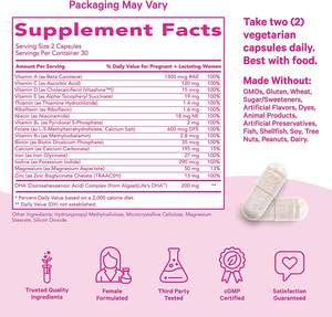 Suplemento vitamínico prenatal sin sabor a DHA sin OGM que apoya <span class=keywords><strong>el</strong></span> <span class=keywords><strong>desarrollo</strong></span> cerebral <span class=keywords><strong>en</strong></span> los bebés durante <span class=keywords><strong>el</strong></span> <span class=keywords><strong>embarazo</strong></span> y la lactancia - Product Image 3