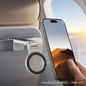 Mobile Phone Holder Universal Adjustable 360 Degree Rotation Desk Mount For Airplane Travel Aluminum Alloy Gray Silver - Product Image 4
