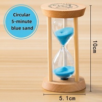 Nouvelle Horloge de Sable Cylindrique en Bois Personnalisée Moderne (1/3/5 Minutes) Lumineuse Anti-Chute Design Rétro Créatif Durable