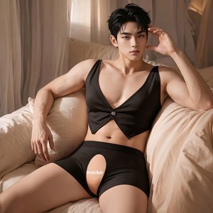 Obsessed Conjunto <span class=keywords><strong>de</strong></span> Lencería <span class=keywords><strong>de</strong></span> Poliéster Negro Talla Única, 3 Piezas, Disfraz <span class=keywords><strong>de</strong></span> Cosplay <span class=keywords><strong>de</strong></span> Sirvienta Conejita, Conjuntos Sexys <span class=keywords><strong>de</strong></span> Corte Abierto para Hombre - Product Image 3