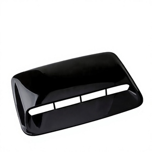 Fast Racing Car Coupe Bonnet PVC Glossy <b>Black</b> <b>Vent</b> Cover Air Flow Intake Scoop for Universal Car Model - Product Image 3