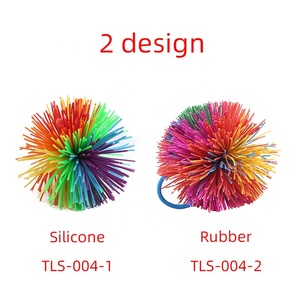 Jouet sensoriel de soulagement du stress de boules de chaîne de singe, boules filantes de singe bon marché pour des enfants d'enfants, boule rebondissante de Pom <span class=keywords><strong>Koosh</strong></span> de silicone - Product Image 2