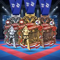 Médailles de sport d'arts martiaux de Taekwondo personnalisées, directement de l'usine, en alliage de zinc moulé sous pression avec relief 3D, pour récompenser la victoire et les réalisations en combat