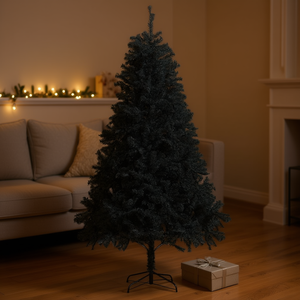 Árbol de Navidad Artificial de PVC de 7 pies con Soporte Negro, Árbol de Interior con Fácil Instalación - Product Image 2