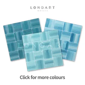 Professional Mosaic Supplier Blue Swimming Pool Mosaic Tiles Hand Painted Pool Mosaic Tiles For Outdoor Swimming Pool
