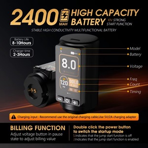 Máquina de Tatuaje Inalámbrica de 2400mAh, Motor sin Escobillas de Alto Torque, Carrera de 4.0mm y 4.5mm, Bajo Ruido - Product Image 4