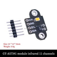 Modul Sensor AS7341 AS7343 Spektrometer Warna Inframerah Terlihat Mengirimkan GY-AS7262 AS7263