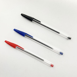 Bolígrafo de punta redonda de precio bajo, directo de fábrica, clásico, sencillo, de cristal, para oficina y escuela, multicolor, de plástico. - Product Image 3