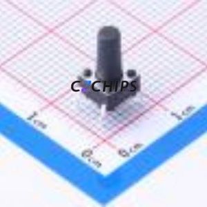 HX TS6611CJ 250gf 009 Tactile Switch Through hole-4P,6x6mm Switch Single Pole Single Throw Round Button 2.5N Through Hole - Product Image 1