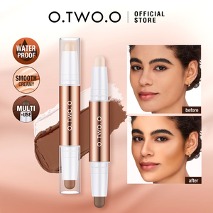 O.TW O.O 2 en 1 Double tête 3D Bronzer & Highlight Contour <span class=keywords><strong>Stick</strong></span> Private Label Shade Repair Makeup Pen Contour <span class=keywords><strong>Stick</strong></span> - Product Image 3