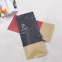 Emballage alimentaire de luxe haut de gamme pour thé et café, pochette en mylar mate brillante résistante à l'humidité, à trois côtés scellés avec fermeture éclair refermable
