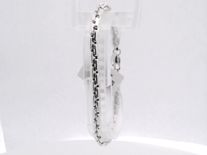 Bracelet de poignet en platine Pt950 blanc miroir, lourd, avec maillons polis uniformes, pour banquet, unisexe, bijou de luxe - Product Image 3