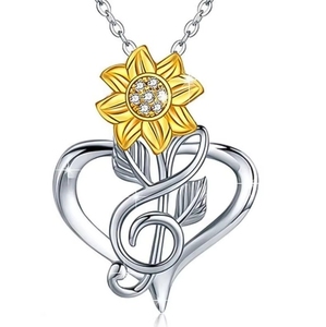 Collana Girasole 'You Are My Sunshine' <span class=keywords><strong>per</strong></span> Figlia e <span class=keywords><strong>Mamma</strong></span>, Ciondolo a Cuore con Ape, Gioiello Affascinante, <span class=keywords><strong>Regalo</strong></span> <span class=keywords><strong>per</strong></span> il Compleanno o l'Anniversario - Product Image 4