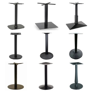 Özel endüstriyel kare yuvarlak dikdörtgen yüksek döküm bacak toz kaplı Bistro restoran kahve Metal ferforje masa tabanı - Product Image 2