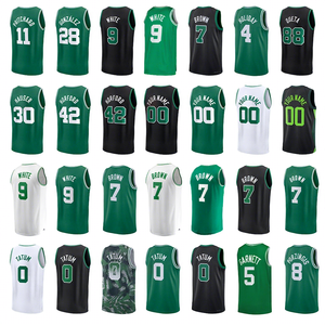 Uniformes Deportivos de Baloncesto Americano Personalizados al por Mayor, Uniformes Deportivos de Boston Transpirables de Talla Grande con el Mejor Bordado # 9 Camisetas Blancas Profesionales - Product Image 1