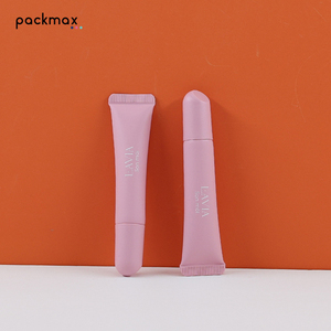 Tube souple rose clair personnalisé pour gloss, tube souple de 10g avec embout cristallin pour crème contour des yeux, tube compressible - Product Image 3