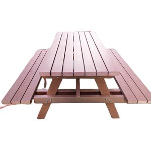 โรงงานผลิตเฟอร์นิเจอร์ถนน โต๊ะปิกนิกกลางแจ้ง ทำจากพลาสติก HDPE ลายไม้ ทันสมัย นั่งสบาย รับผลิตตามแบบ CNLF - Product Image 4