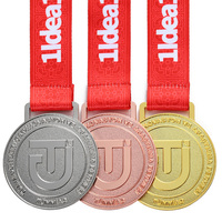 Médailles de sport personnalisées en alliage de zinc avec logo en relief haute définition, 3 couleurs, médailles métalliques personnalisées pour le sport