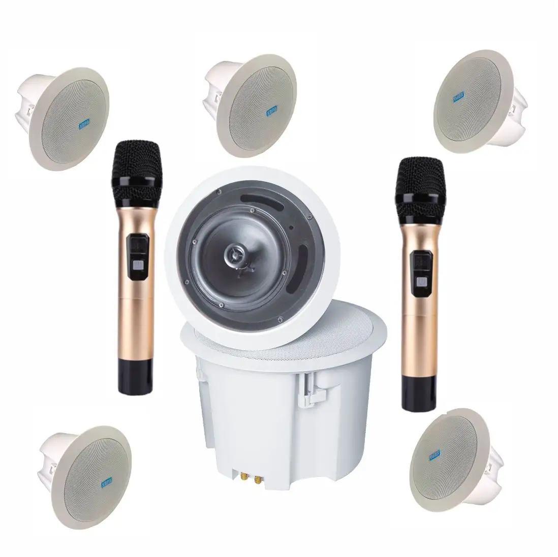 5.1/7.1 karaoke hoparlörü ev sinema sistemi destekler mobil uygulama kontrol