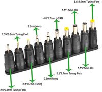 38 Uds Universal Laptop DC adaptador de corriente puntas 5,5mm X 2,1mm DC AC adaptador de corriente Kits conector para fuente de alimentación enchufe Jack Sets