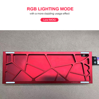 Clavier de jeu mini 61 touches personnalisé avec touches en cristal de glace rouge craquelé, rétroéclairage RVB, programmation Type-C, aluminium creux, interrupteurs magnétiques