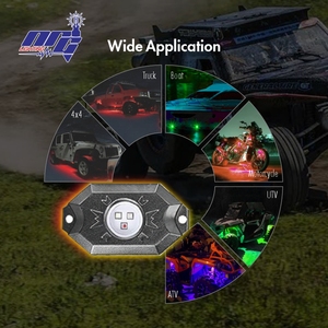 ไฟ<span class=keywords><strong>ร็</strong></span><span class=keywords><strong>อค</strong></span>16ล้านสี12พอดกันน้ำมีหลายสีโหมดควบคุมเพลงภายใต้แสงจากถนนใช้รถ UTV ATV LED RGB - Product Image 6