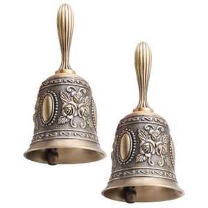 Mejor Precio, COLECCIÓN DE CALIDAD, Juego de 3 Campanas Metálicas Colgantes Hechas a Mano, Acabado Dorado, Decoración Navideña Moderna y Ecológica - Product Image 2