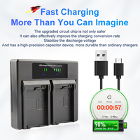Chargeur double pour cartes PSP1000, compatible avec les batteries Sony PSP1000, 2000, 3000, avec écran LED