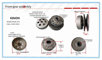 KINON Rakitan Kopling Penggerak Sekunder CVT Skuter Baru 5CA Pulley Sabuk Penggerak Belakang (Logam) untuk Transmisi Skuter-1 Tahun