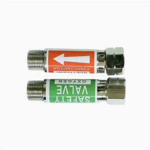 Régulateur de pression oxygène-acétylène avec dispositif anti-retour FLASHBACK, torche de découpe, valve anti-retour, en cuivre chromé, sous blister - Product Image 1