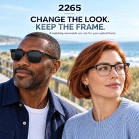 Montures optiques en acier inoxydable avec lunettes de soleil détachables et verres polarisés TAC, légères et anti-radiation