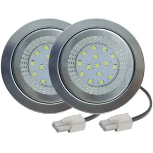 LED ตู้หลอดไฟ 1.5W LED 12V DC สําหรับ 60 มม.2 1/2 นิ้วเตาหลอดไฟตู้เสื้อผ้าตู้ไฟล้างดาวน์ไลท์