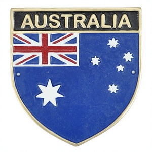 Placa de bandera australiana de Metal de gran oferta para agencias de viajes, placa de bandera nacional personalizada de peso ligero de buena calidad para el hogar - Product Image 1