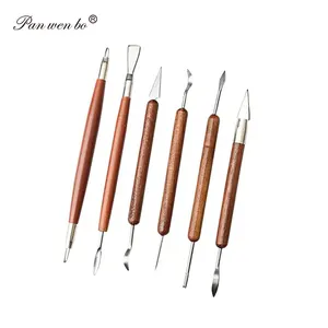 High Quality 6pcs Clay Sculpting Tools Wooden Clay Sculpting Modeling Ceramics Art Pottery Tools For Pottery Ceramics Sculpting