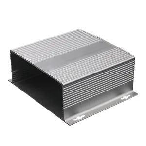 工厂定制工业精密数控加工挤压铝型材分体带法兰格太阳能电池盒