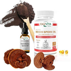 Tintura de Cogumelo Reishi 25% Triterpeno Orgânico Certificado Óleo de Esporos de <span class=keywords><strong>Ganoderma</strong></span> <span class=keywords><strong>Lucidum</strong></span> Cápsula Softgel - Product Image 1