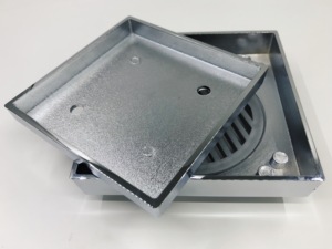 Made in China Electroplated Chrome Tile Plug-in Bathroom Invisible Floor <strong>Drain</strong> square Coppery Floor <strong>Drain</strong> Exported Australia - Product Image 3