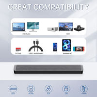 Barre de son TV 20W sans fil portable pour ordinateur portable, PC, système home cinéma, haut-parleur TV