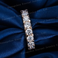 Anneaux de fiançailles en diamants de laboratoire ronds de 3 mm, amour éternel personnalisé, or jaune 14 carats, alliance éternelle, bijoux fins, anneaux pour femmes