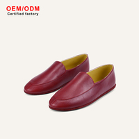 Chaussures de ville pour hommes en peau de mouton, personnalisées OEM, de luxe, à enfiler, à bout pointu, imperméables, à semelle en caoutchouc, décontractées, mocassins de bureau
