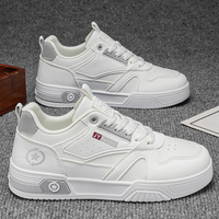 Baskets décontractées classiques basses pour hommes M9338 – Chaussures de course et de marche en cuir PU avec doublure en maille et semelle extérieure en caoutchouc