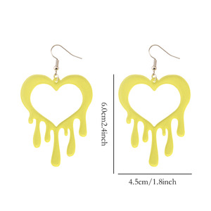 ต่างหูอะคริลิคแบบไล่ระดับสีสุดน่ารักสำหรับผู้หญิงต่างหูแฟชั่นแบบเรียบง่าย - Product Image 4