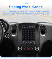 CARUPEZ - Radio de Coche Android con Pantalla IPS de 9.7 Pulgadas, GPS, DSP, Estilo Tesla Vertical, Unidad Principal de Navegación para Jeep Durango 2014-2020 (Aire Acondicionado Automático)