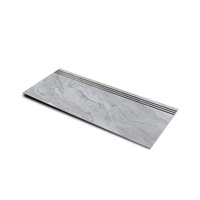 Carreaux d'escalier antidérapants à l'aspect marbré brillant 1200x470mm marche d'escalier en porcelaine pour hôtels et espaces commerciaux
