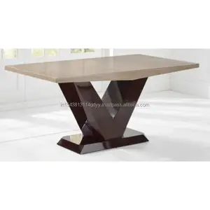 Juego de mesa de comedor de madera y hierro, muebles modernos, mesas de tamaño extensible, gran oferta