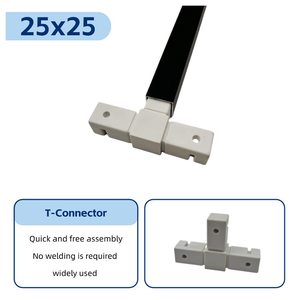 Индивидуальные соединители для квадратных труб из ПП/ПВХ: различные размеры, цвета, формы, гальванизированные пластиковые фитинги для квадратных труб - Product Image 3